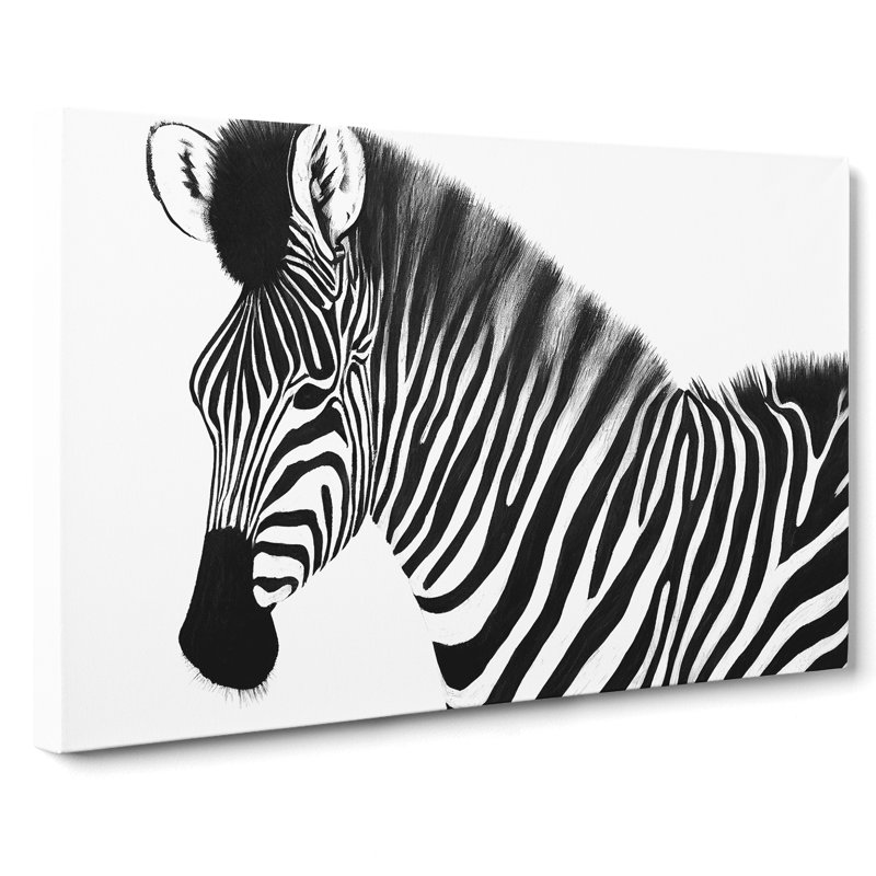 Zebra Portrait Vol.2 - Wrapped Canvas, 35cm H x 50cm W x 3cm D