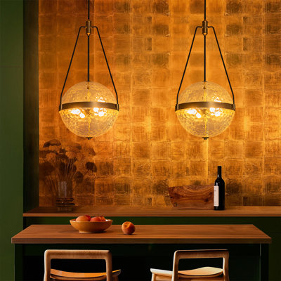 Luminaire suspendu en verre à 4 lumières à intensité variable