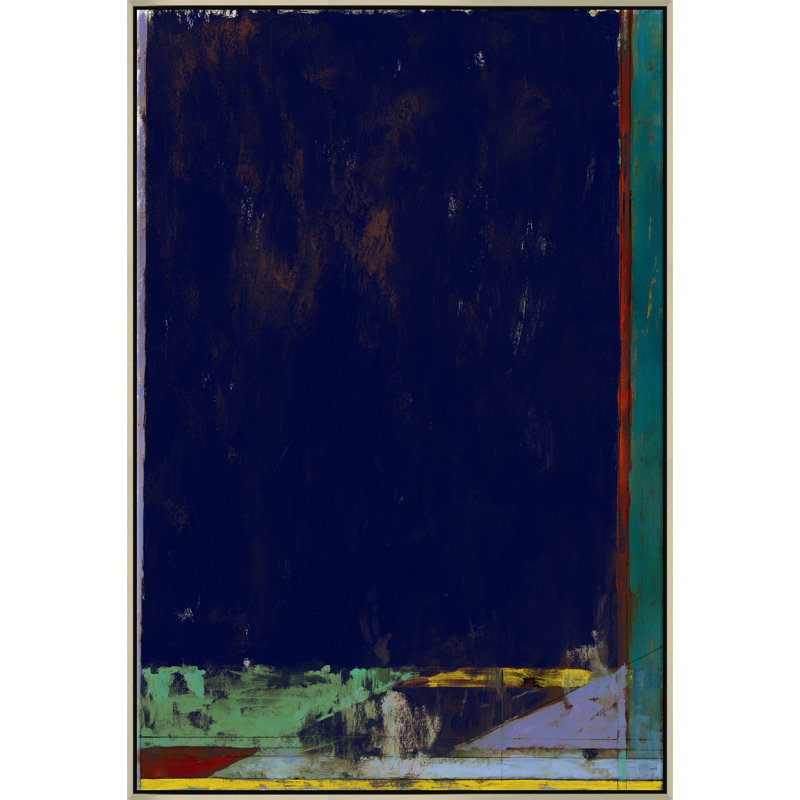 Homage to Diebenkorn - Cadre flottant, reproduction d'art sur toile, H 61,5 po x l 41,5 po x P 2,63 po, Bleu