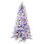 Vickerman 7.5'' X 49" Flocked Atka Pine Artificial Christmas Tree, 3Mm LED Color Changing Lights-58163934