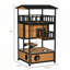Maison pour chat en bois PawHut, abri pour chat avec toit en asphalte, portes de secours, condo, plateforme de saut, jaune