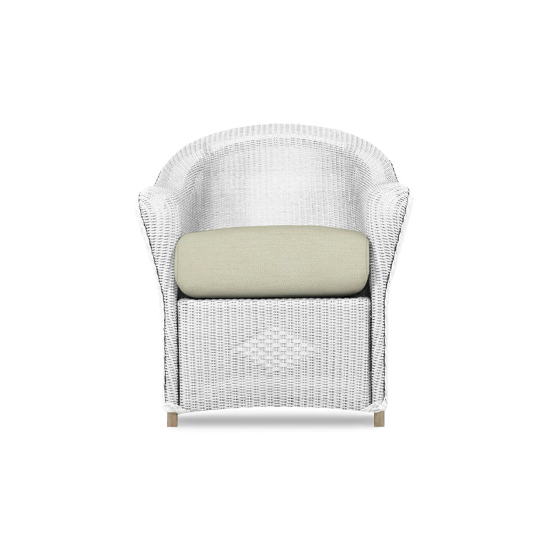 Reflections Outdoor Dining Armchair, Demo Oatmeal, White