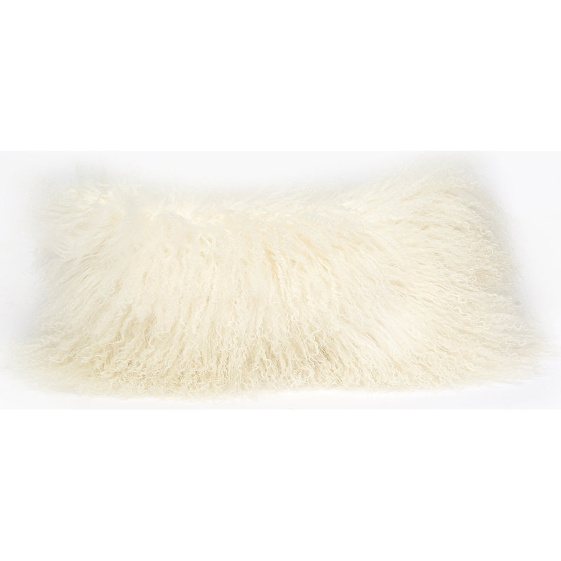 Wool Pillow Cover & Insert, 10" x 18", Ivory
