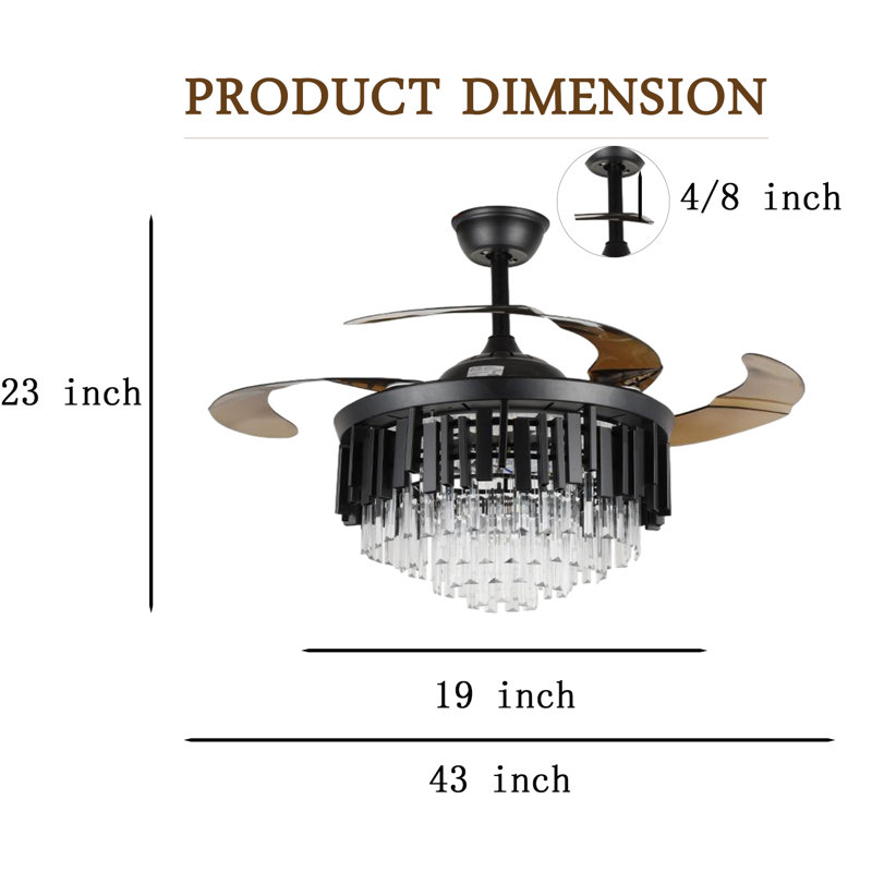 Daryle 42'' Ceiling Fan with LED Lights