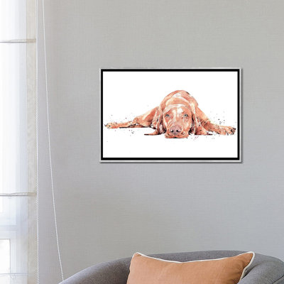 " Vizsla Flat Out " by EdsWatercolours