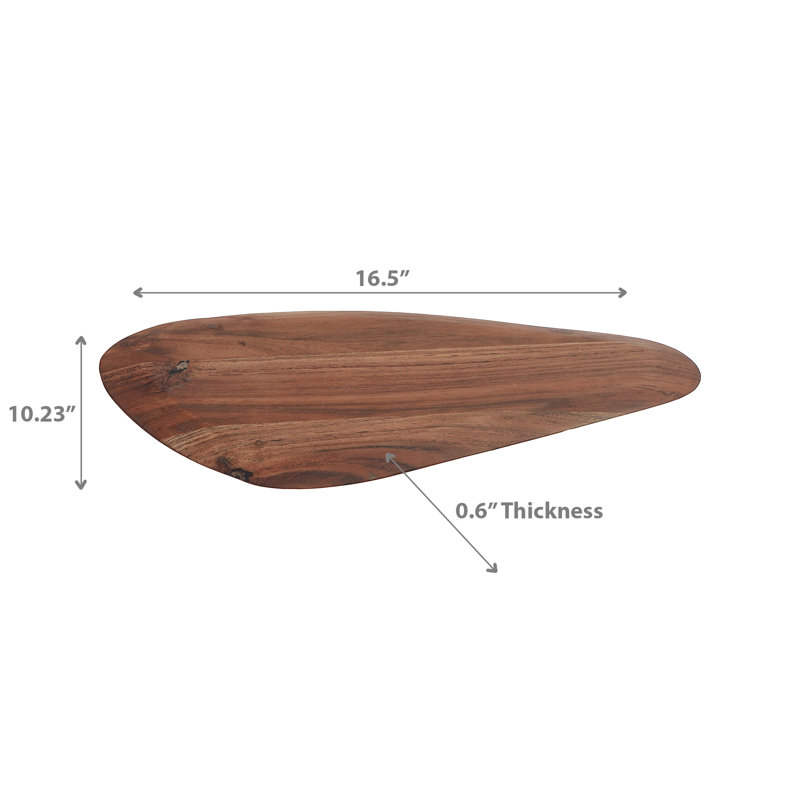 Planche de service triangulaire en bois d'acacia