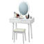 Ensemble coiffeuse avec tabouret et miroir Brassfield-1085366432