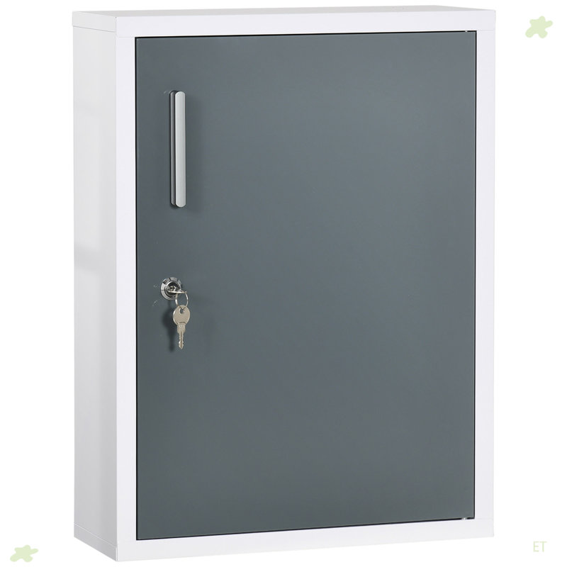 Armoire à pharmacie de salle de bain avec tablettes à l'intérieur et sur la porte