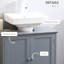 Meuble-lavabo gris sous le lavabo. Unité de rangement à 2 portes et 2 tablettes. Économisez de l'espace. Tablette réglable. , Capacité de 33 lb. 23,5 po x 11,63 po pour le rangement. Style peu encombrant. À l'intérieur. Matériau solide.