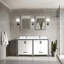 Meuble-lavabo double avec plateau en marbre de culture-515252965