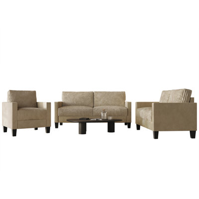 Shadybrook Corduroy 3 - Piece Living Room Set