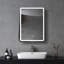 Miroir de salle de bain moderne et contemporain à DEL avec rangement Mascarenas