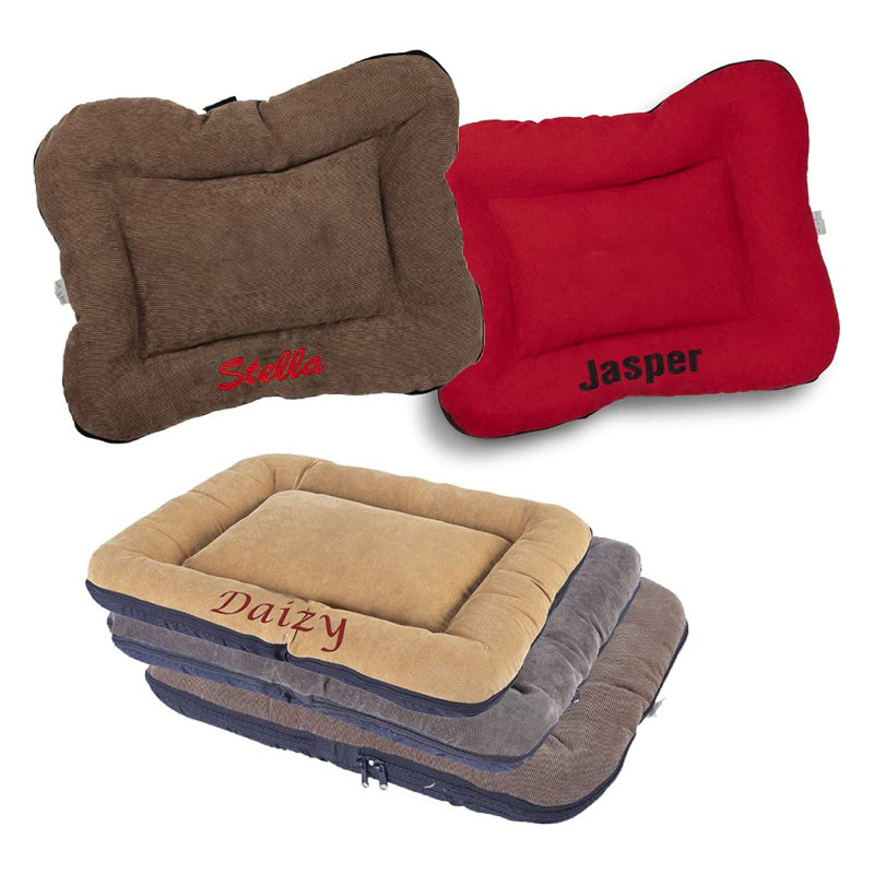 Conner-Lee Orthopedic Polyester Pet Bed, Mdium 23"W x 20"D x 3"H, Red, Yes