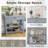 Narrow Console Table - Foyer Tables for Entryway with Drawer & Metal Handle, Modern Wood Sofa Pedestal Tables with Storage Shelves for Living Room, Hallway, Grey