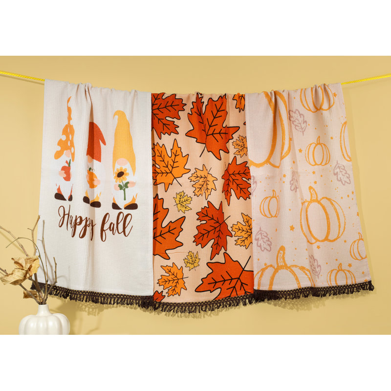 Happy Fall Gnome Kitchen Kitchen Towel Set