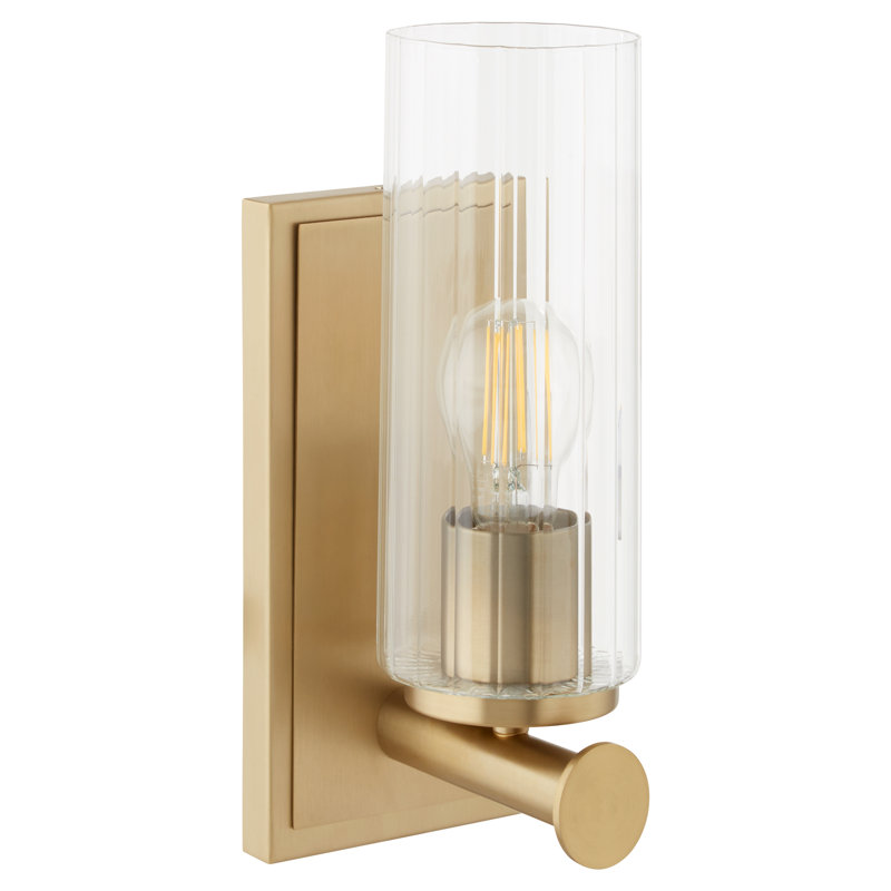 MERCIER 1 Light Wall Mount, Aged Brass