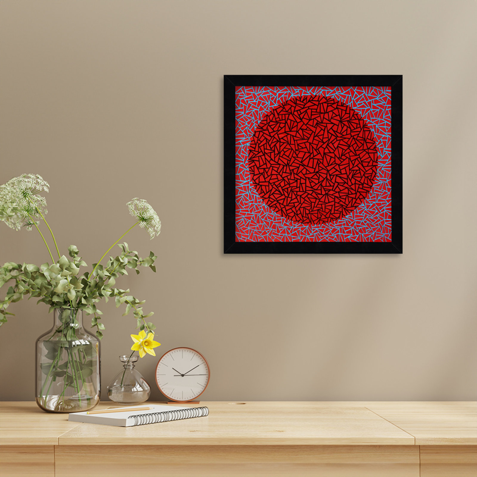 Gods Navel by Alex Dunn, Black, 13" H x 13" W x 1" D