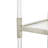 Nichalaus Acrylic Plastic Cube Shaped Storage Clear Shelving Unit with Silver Frame Supports
