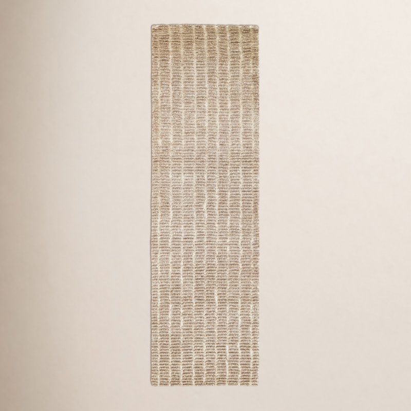Debra Hand Tufted Wool Striped Indoor Rug, Runner 2'6" x 8'
