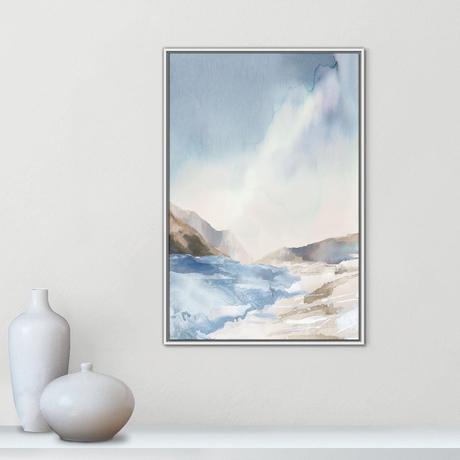 Coralie "Mystic Shores" Print, 37.5" H x 25.5" W, White