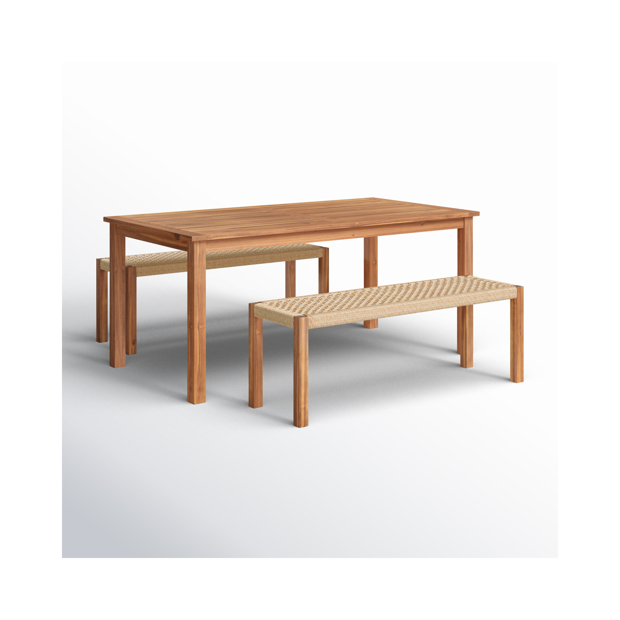 Mambo 66.9'' Rectangular 6 - Person Outdoor Dining Set