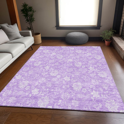 Tapis lilas Prisco lavable à la machine de qualité supérieure