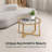 Evajoy Glass Top Coffee Table, 27.6" Alloy Steel Round Coffee Table-99058910