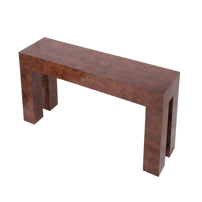 Astin Console Table with Open Shelf & Soft Curved Profile