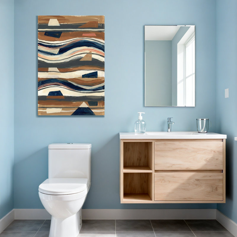 Abstract Abstract Waves Geometric Shapes Earth Tones