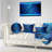 Disco Blue Waves - Abstract Printed Pillow-29583787-29583791