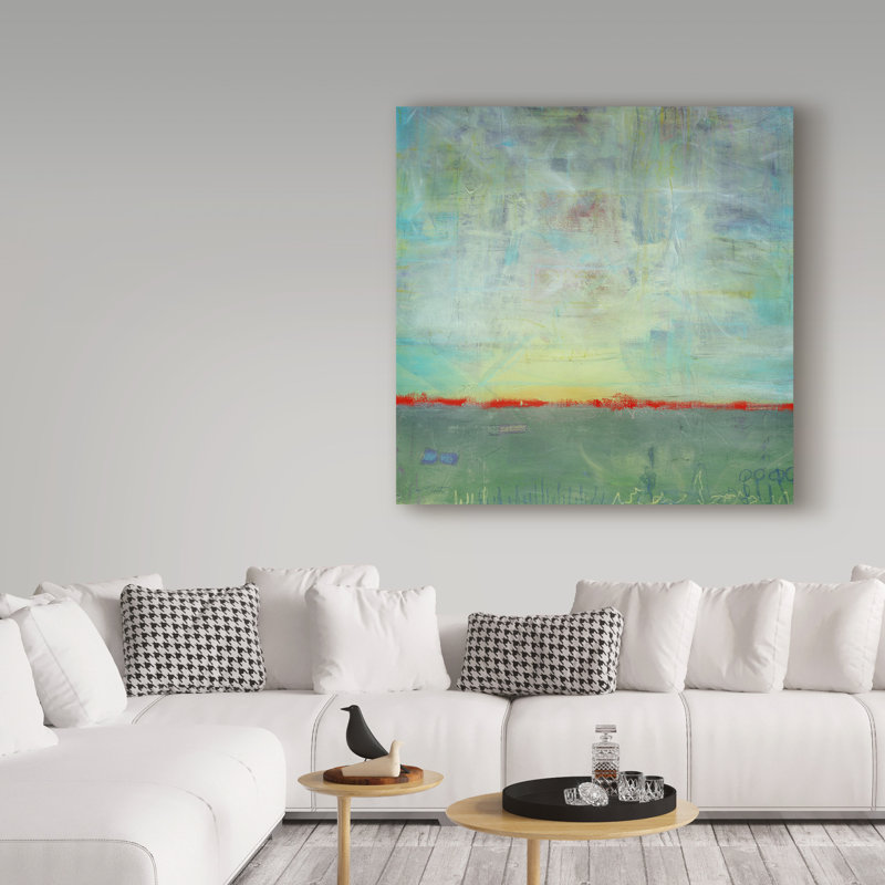 «Abstract Sunrise Landscape» par Deagen, reproduction sur toile tendue, H 18 po x l 18 po x P 2 po