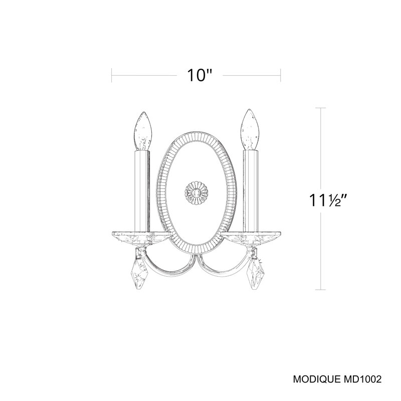 Modique 2 - Light Candle Wall Light, Heirloom Bronze