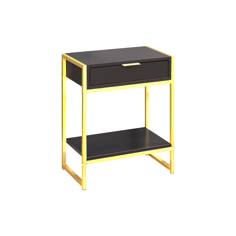 Table d'appoint, métal chromé, contemporain, moderne, Brun / or, Doré
