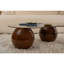 Table basse moderne Chrisina avec plateau 100% verre trempé, 47,2 po x 11,8 po x 27,6 po | Pieds coulés en polyuréthane durable, finition élégante en noyer et bronze | Parfait pour le salon et les espaces contemporains, design élégant-112290063-112290064