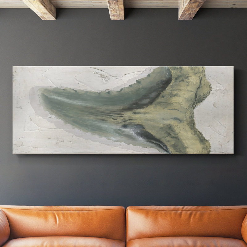 Aquarelle Sharks Tooth IV - Toile tendue avec châssis - Prêt à accrocher, H 12 po x l 30 po