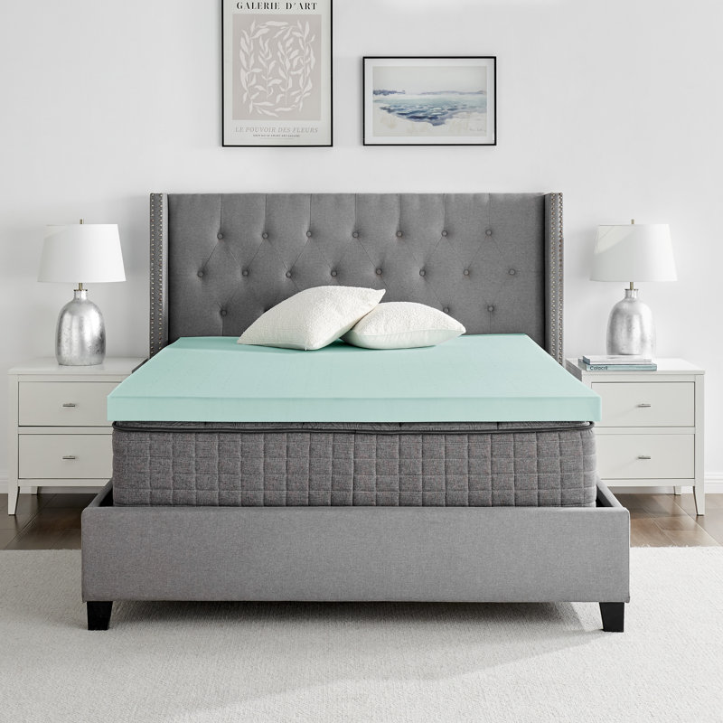 Surmatelas en mousse viscoélastique imprégnée de gel 3 po Puig, Lit simple