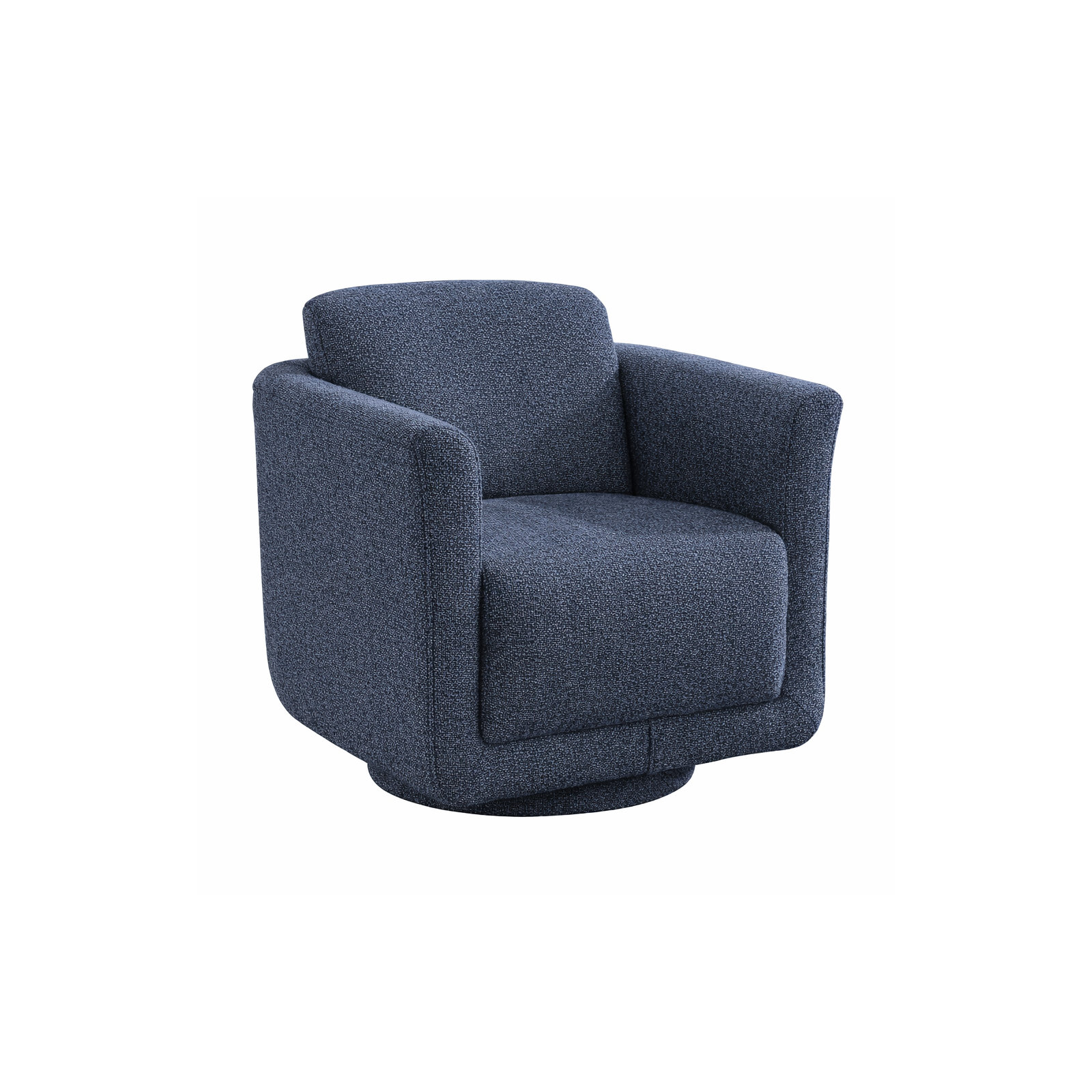 Joie Upholstered Swivel Chair, Atlantic Indigo Textured Basketweave