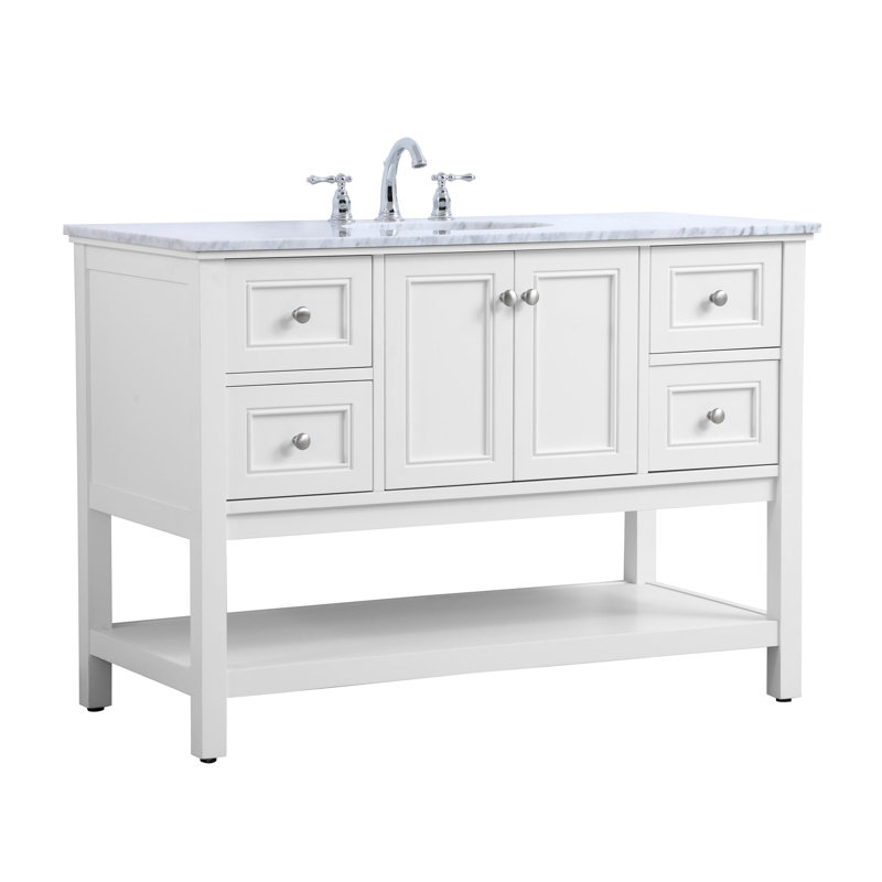 Ensemble de meuble-lavabo simple 48 po Bonsai, Blanc