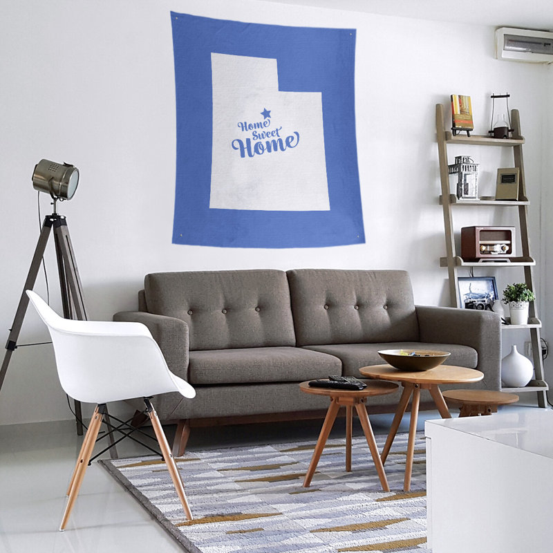 Polyester Tapestry, 80" H x 68" W, Blue