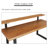 Light-walnut + Black Rectangular Solid Wood + Iron desk-514455788