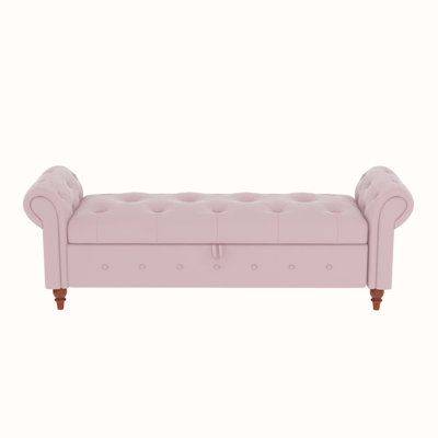 Alleisha Fabric Upholstered Storage Bench