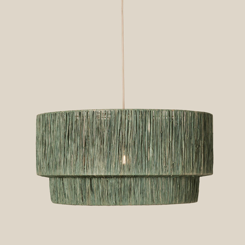 Cocktail Two-Tier Grass Pendant in Green