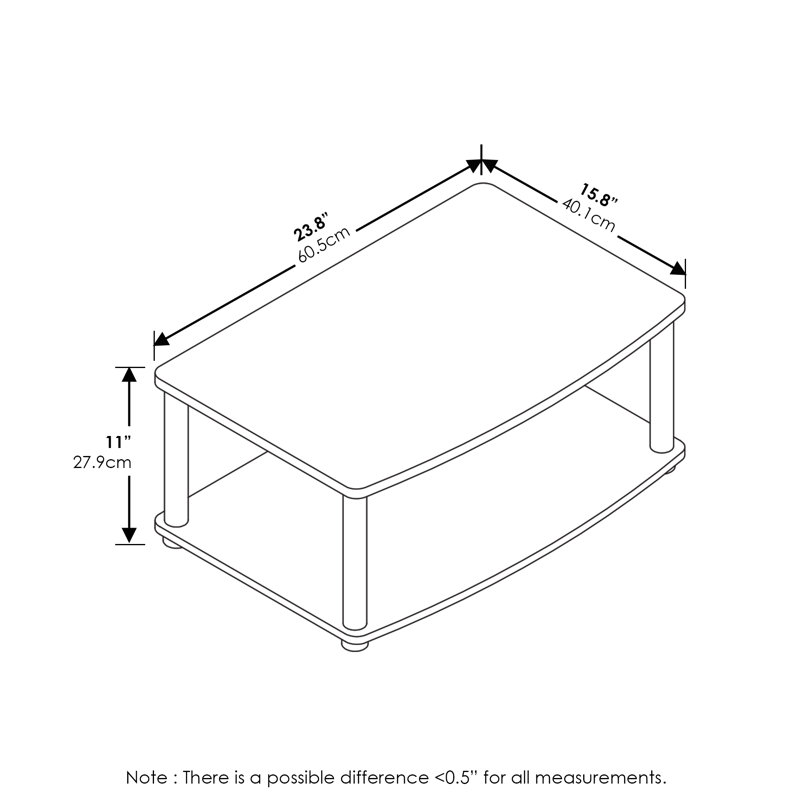 Meuble télé pour téléviseur de 24 po ou moins Asid, Chêne blanc / acier inoxydable