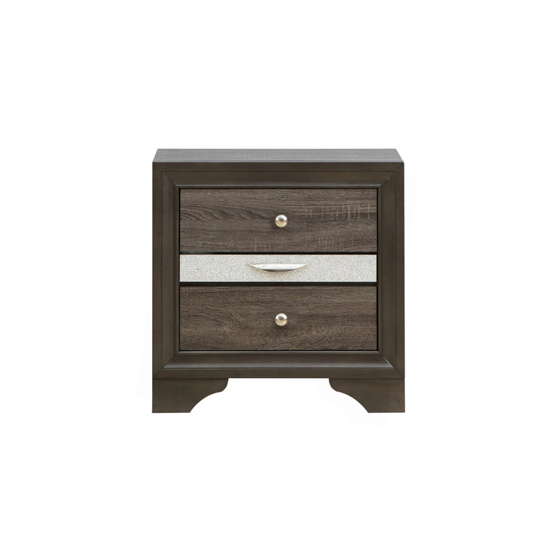 Madrid  Nightstand , Gray, Gray