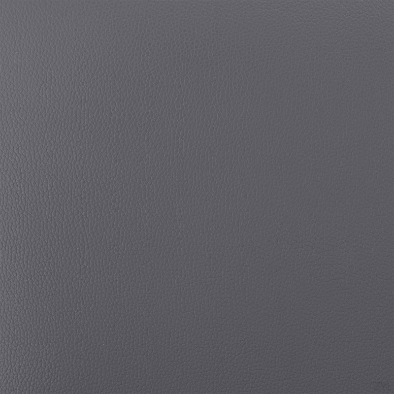 Tabouret tournant en acier inoxydable brossé avec similicuir gris, Gris, Acier inoxydable brossé