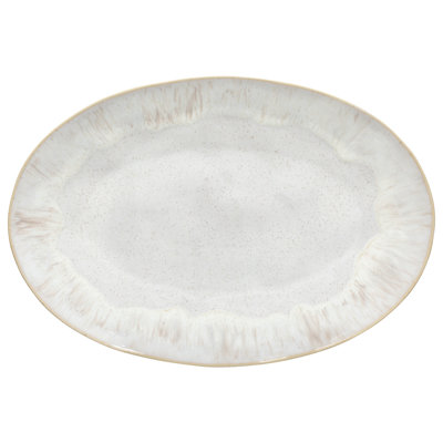 Costa Nova Eivissa Porcelain Stoneware Stainless Steel Platter Serving Dish