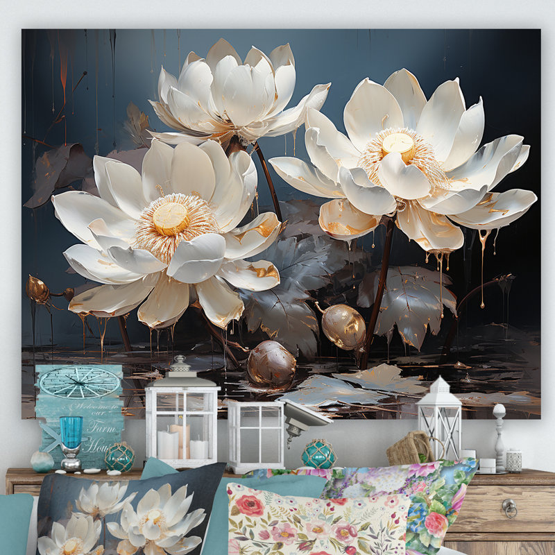 Sacred Lotus Dreams I sur impression sur toile, Toile tendue, H 30 po x l 40 po x P 1,5 po