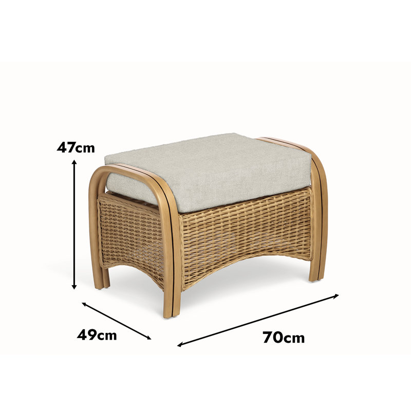 Scofield 70cm Wide Rectangle Plaid Standard Ottoman