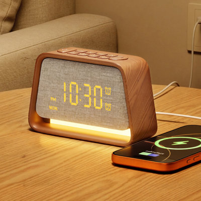 Bedside Wake Up Light Sunrise Alarm Clock with Integrated White Noise Machine & Timer