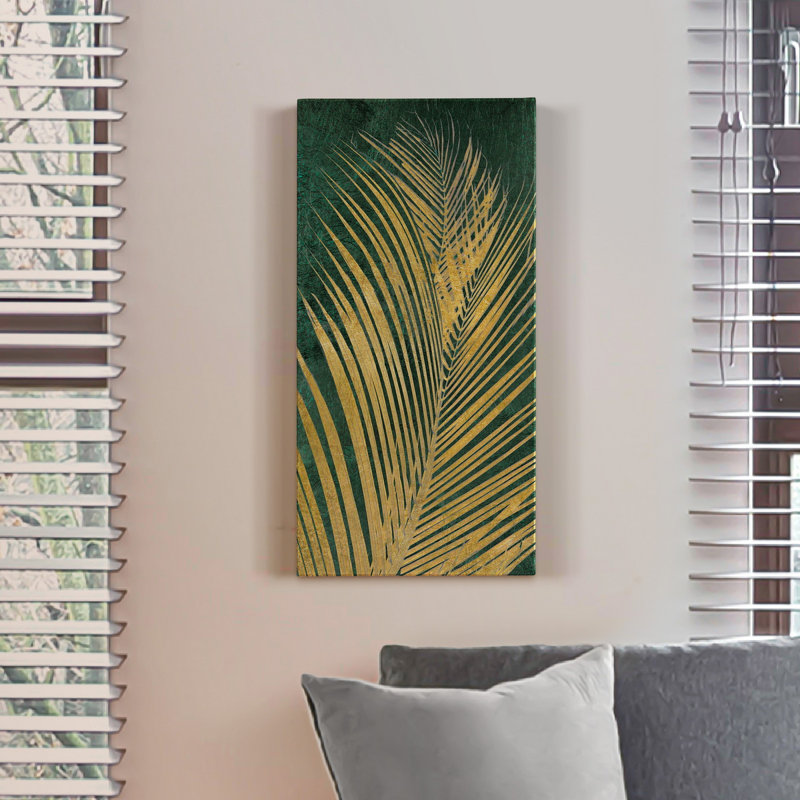Golden Palm II - reproduction sur toile tendue, H 16 po x l 8 po x P 1 po